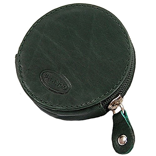 Runde Münzbörse Mini Leder Geldbörse Geldbeutel Portemonnaie Partybörse Börse (Grün) von GoBago