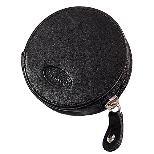 Runde Münzbörse Mini Leder Geldbörse Geldbeutel Portemonnaie Partybörse Börse (Schwarz) von GoBago