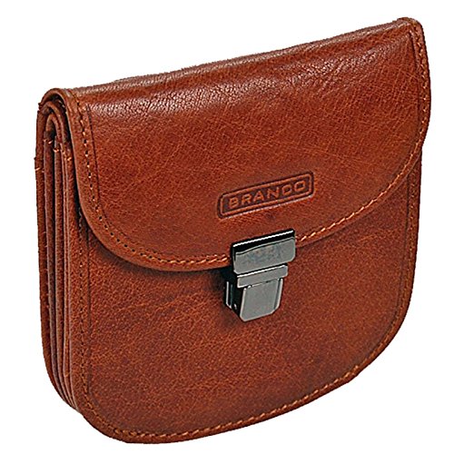 Damenbörse Leder Geldbeutel Damen Portemonnaie Geldbörse (Cognac) von GoBago