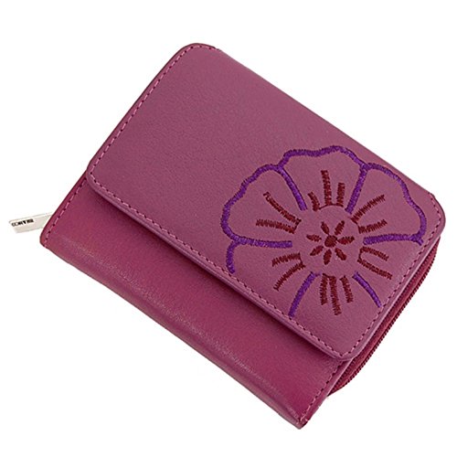 GoBago Branco Leder Damen Geldbörse Portemonnaie Geldbeutel (Berry) von GoBago