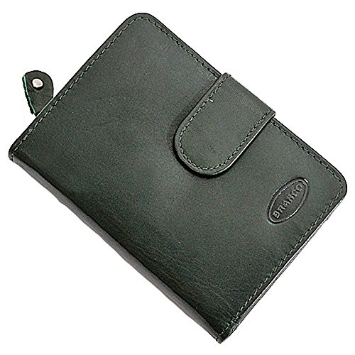 Leder Damenbörse Geldbörse Portemonnaie Damen Geldbeutel in 6 Farben (Grün) von GoBago