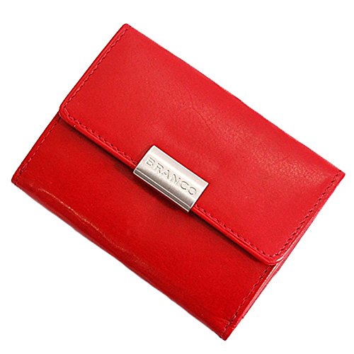 GoBago Mini Leder Geldbörse Geldbeutel Portemonnaie Börse 9x7x2cm (Rot) von GoBago