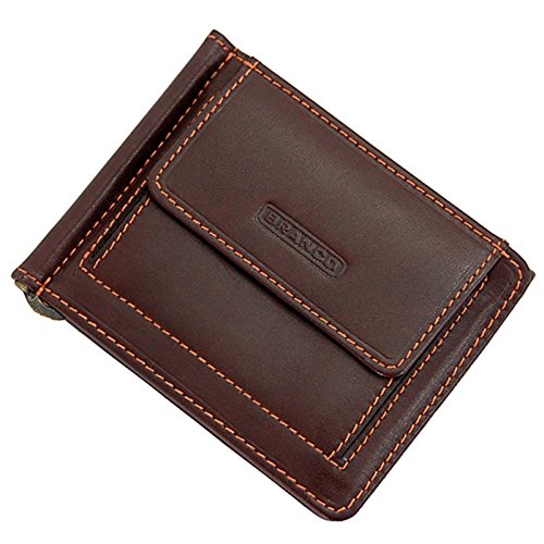 GoBago Geldclip Dollarclip Herren Geldbörse Portemonnaie Geldbeutel (Braun) von GoBago