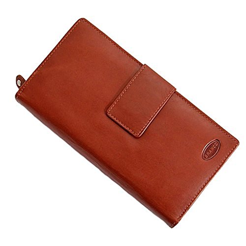 GoBago Leder Damen Geldbörse Börse Portemonnaie Geldbeutel (Braun) von GoBago