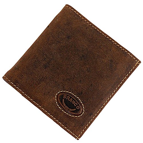 GoBago Sportliche Herren Geldbörse Leder Dollarclip Geldclip Geldbeutel mit Geldklammer Portemonnaie (Dunkelbraun) von GoBago