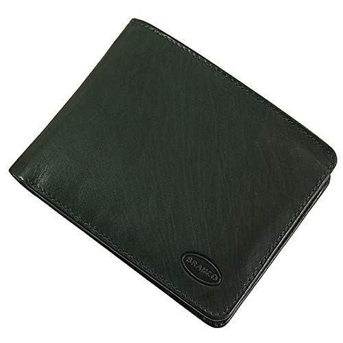 Herren Geldbörse Leder Portemonnaie Geldbeutel Börse Scheintasche (Grün) von GoBago