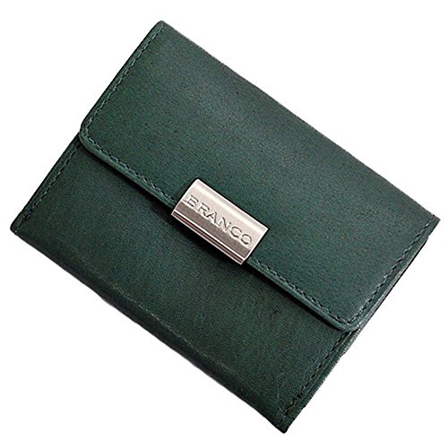 Mini Leder Geldbörse Geldbeutel Portemonnaie Börse 9x7x2cm (Grün) von GoBago