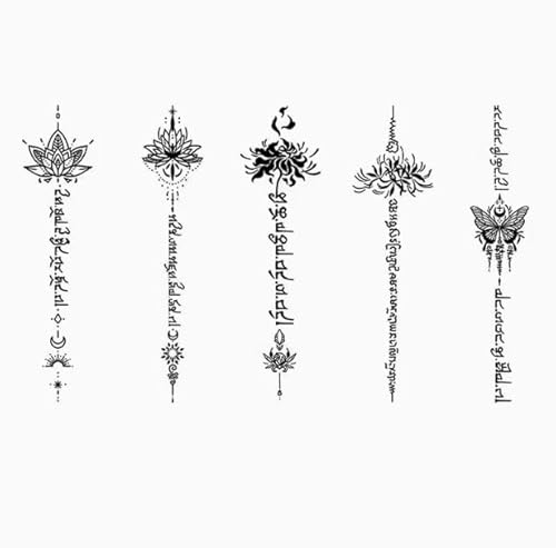 1 Set 5 Stück Kräutersaft Temporäre Tattoo Aufkleber Gefälschte Männer Und Frauen Wasserdicht Semi-Permanent Dauerhaft 2 Wochen 1 Set 5 Stück Kräutersaft Temporäre Tattoo Aufkleber Gefälschte Männer Und Frauen Wasserdicht Semi-Permanent Dauerhaft 2 Wochen von GoDdis