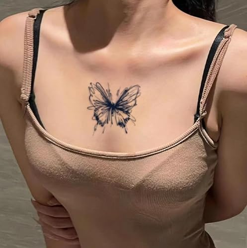 2 Stück Bunte Linien Schmetterling Zurück Temporäre Tattoo Aufkleber Gefälschte Pflanzliche Semi-Permanent Anhaltende 2 Wochen Pflanze Schlüsselbein Männer Und Frauen 2 Stück Bunte Linien Schmetterling Zurück Temporäre Tattoo Aufkleber Gefälschte Pflanzliche Semi-Permanent Anhaltende 2 Wochen Pflanze Schlüsselbein Männer Und Frauen von GoDdis