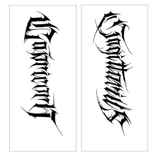 GoDdis 2 Stück Englische Armband-Kräuter-Tattoo-Aufkleber, Wasserfeste, Langlebige, Nicht Reflektierende Tattoos Für Männer Dauer Von Zwei Wochen Temporäre Tattoo Fake Tattoo Aufkleber von GoDdis