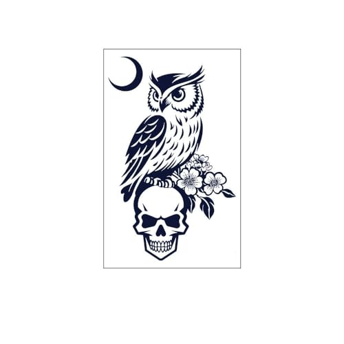 2 Stück Kräuter-Eulensaft-Tattoo-Aufkleber Für Männer Und Frauen, Wasserdichte Und Langlebige Simulations-Tattoo-Aufkleber Temporäre Tattoos Tattoo Aufkleber Falsche Tätowierung von GoDdis
