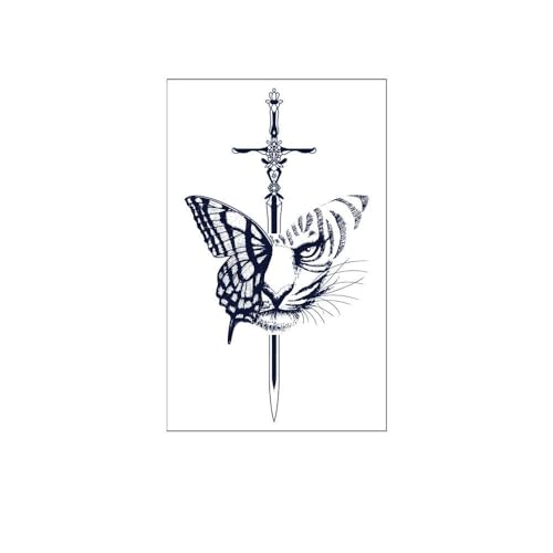 2 Stück Kräuter-Eulensaft-Tattoo-Aufkleber Für Männer Und Frauen, Wasserdichte Und Langlebige Simulations-Tattoo-Aufkleber Temporäre Tattoos Tattoo Aufkleber Falsche Tätowierung von GoDdis