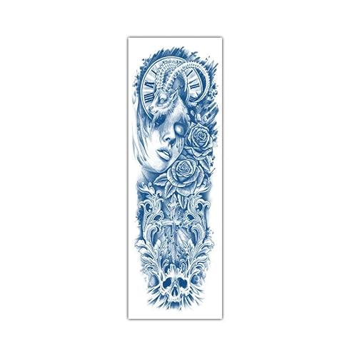 2 Stück Kräuter-Tattoo-Aufkleber, Semi-Permanente Aufkleber, Saft, Voller Arm, Männer Und Frauen, Blumenarm, 2 Wochen Haltbar Temporäre Tattoos Tattoo Aufkleber Falsche Tätowierung von GoDdis