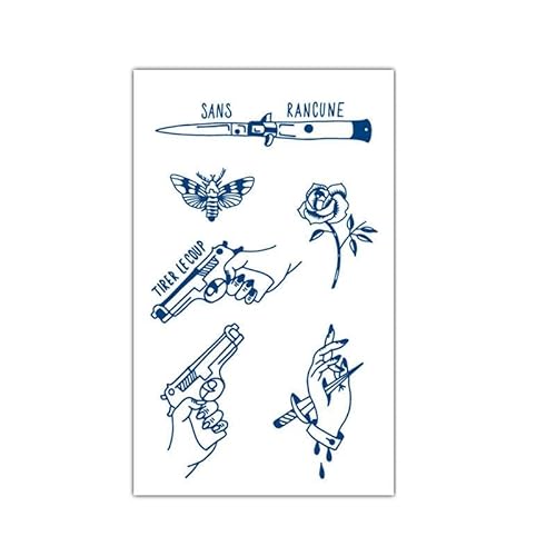 2 Stück Kräutersaft-Tattoo-Aufkleber, Semipermanent, Schweißfest, 15 Tage Haltbar, Für Männer Und Frauen Temporäre Tattoos Tattoo Aufkleber Falsche Tätowierung von GoDdis