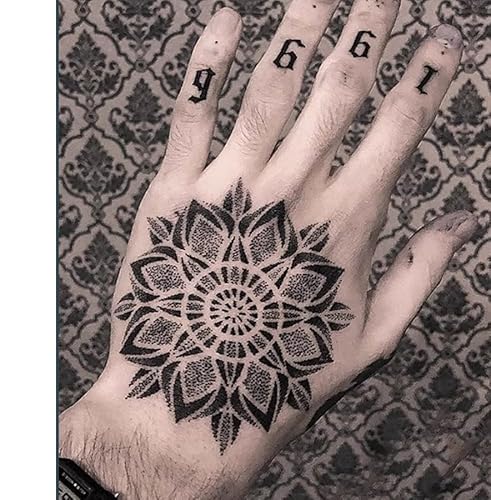 2 Stück Temporäre Pflanzliche Tattoo-Aufkleber, Gefälschter Datura-Blütensaft, Für Frauen Und Männer, Semipermanent, Nicht Reflektierend, Wasserdicht, Hält 2 Wochen von GoDdis