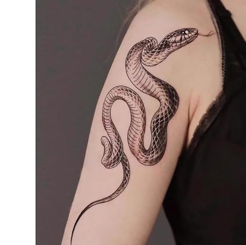 2 Stück Temporäre Pflanzliche Tattoo-Aufkleber, Gefälschter Europäischer Und Amerikanischer Schlangensaft Für Frauen Und Männer, Semipermanent, Nicht Reflektierend, Wasserdicht, Hält 2 Wochen von GoDdis