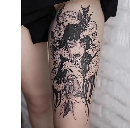 2 Stück Temporäre Pflanzliche Tattoo-Aufkleber, Gefälschter Schlangensaft Der Königin, Für Frauen Und Männer, Semipermanent, Nicht Reflektierend, Wasserdicht, Hält 2 Wochen von GoDdis