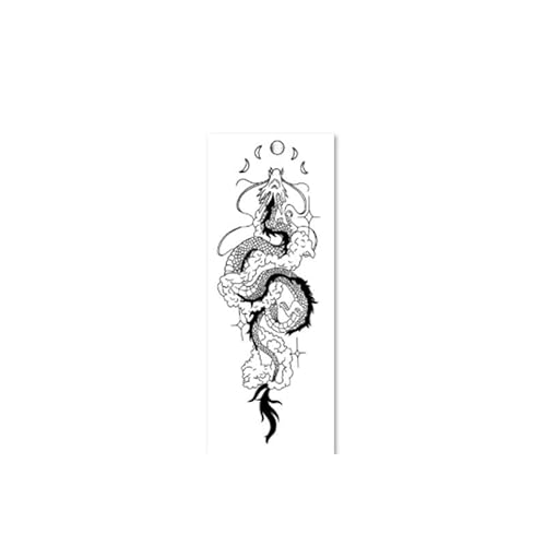 2 Stück Temporäre Tattoo-Aufkleber Shenlong-Arm Für Frauen Und Männer Saftpflanzentinte Wasserfest Semipermanent Und Langlebig Für 2 Wochen Nicht Reflektierend von GoDdis