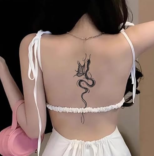 Arm Schmetterling Schlange Rücken Sexy Brust Kräuter Temporäre Tattoo Aufkleber Gefälschte Männer Und Frauen Wasserfest Und Abriebfest Semi-Permanent Dauerhaft 2 Wochen von GoDdis