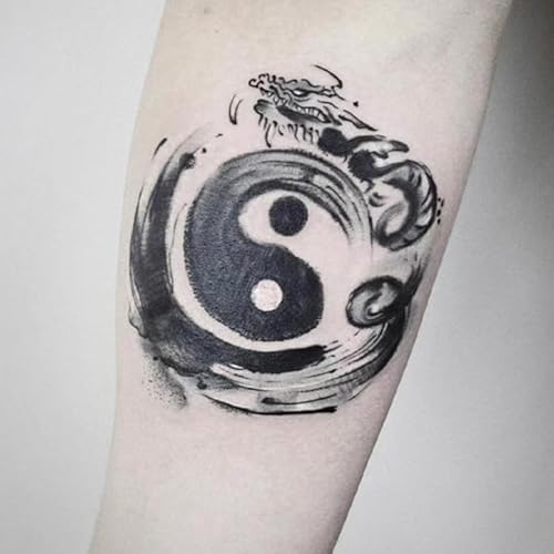 Chinesischer Stil Tai Chi Bagua Arm Kleines Bild Kräuter Temporäre Tattoo Aufkleber Gefälschte Männer Und Frauen Wasserdicht Saft Semi-Permanent Hält 2 Wochen von GoDdis