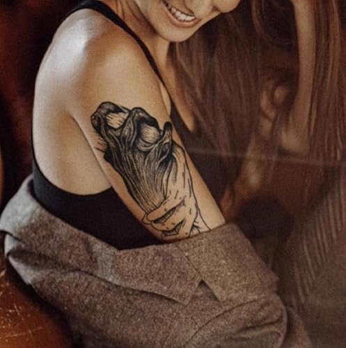 Devil'S Redemption Flower Arm Kräuter Temporärer Tattoo-Aufkleber Gefälschter Saft Semi-Permanent Dauerhaft 2 Wochen Wade Anti-Rub Nicht Reflektierend Männer Und Frauen von GoDdis