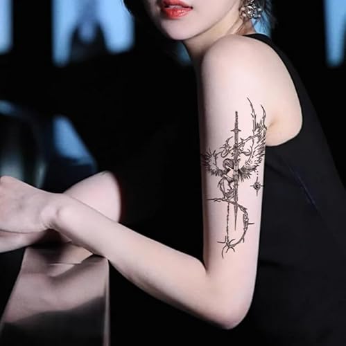 Dornenkreuz Engel Arm Semi-Permanent Dauerhaft 2 Wochen Pflanzliche Temporäre Tattoo Aufkleber Gefälschte Männer Und Frauen Wasserdicht Dornenkreuz Engel Arm Semi-Permanent Dauerhaft 2 Wochen Pflanzliche Temporäre Tattoo Aufkleber Gefälschte Männer Und Frauen Wasserdicht von GoDdis