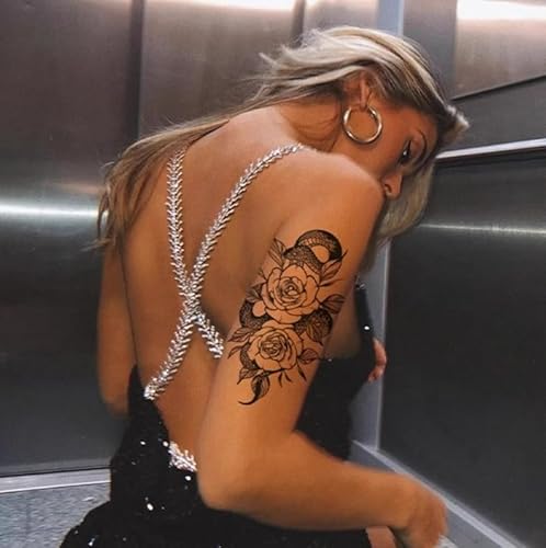 Dornrose Schlange Oberschenkel Wade Arm Einfarbig Blume Kräuter Temporärer Tattoo Aufkleber Gefälschter Saft Semi-Permanent Hält 2 Wochen Nicht Reflektierend Männer Und Frauen Dornrose Schlange Oberschenkel Wade Arm Einfarbig Blume Kräuter Temporärer Tattoo Aufkleber Gefälschter Saft Semi-Permanent Hält 2 Wochen Nicht Reflektierend Männer Und Frauen von GoDdis