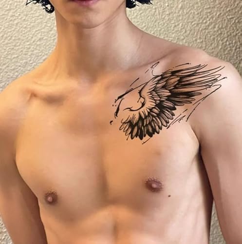 Flügel Arm Kräutersaft Temporäre Tattoo Aufkleber Gefälschte Männer Und Frauen Wasserfest Und Abriebfest Semi-Permanent Hält 2 Wochen von GoDdis