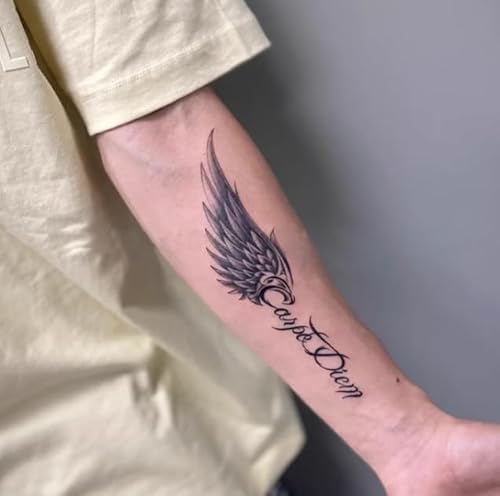 Flügel Englisch Inspirierende Phrasen Pflanzliche Temporäre Tattoo Aufkleber Gefälschte Männer Und Frauen Wasserdicht Saft Semi-Permanent Anhaltende 2 Wochen Arm Flügel Englisch Inspirierende Phrasen Pflanzliche Temporäre Tattoo Aufkleber Gefälschte Männer Und Frauen Wasserdicht Saft Semi-Permanent Anhaltende 2 Wochen Arm von GoDdis