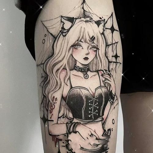 GoDdis 2 Fotos Von Schütze-Mädchen-Saft-Kräuter-Tattoo-Arm, Wasserdichter Und Langlebiger Männlicher Blumenarm Dauer Von Zwei Wochen Temporäre Tattoo Fake Tattoo Aufkleber von GoDdis