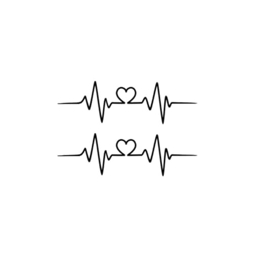 Heartbeat Juice Plant Ink Wasserfest Semipermanent Und 2 Wochen Haltbar Personalisierter Temporärer Ekg-Tattoo-Aufkleber Für Männer Und Frauen Schlüsselbein Handgelenk von GoDdis
