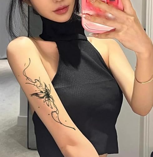 Heißes Mädchen Arm Schlüsselbein Schmetterling Kräuter Temporäre Tattoo Aufkleber Gefälschte Wasserdichte Weibliche Männliche Ing Wind Anti-Rub Nicht Reflektierende Semi-Permanent Anhaltende 2 Wochen von GoDdis