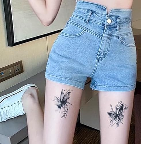 Heißes Mädchen Design Saft Schmetterling Nicht Reflektierende Pflanzliche Temporäre Tattoo Aufkleber Gefälschte Semi-Permanent Hält 2 Wochen Männer Und Frauen von GoDdis