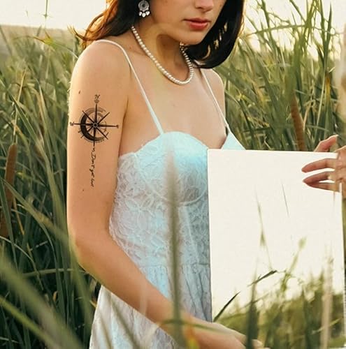 Kompass Englischer Buchstabe Phrase Pflanzliche Temporäre Tattoo Aufkleber Gefälschte Saft Semi-Permanent Hält 2 Wochen Nicht Reflektierende Männer Und Frauen Kompass Englischer Buchstabe Phrase Pflanzliche Temporäre Tattoo Aufkleber Gefälschte Saft Semi-Permanent Hält 2 Wochen Nicht Reflektierende Männer Und Frauen von GoDdis