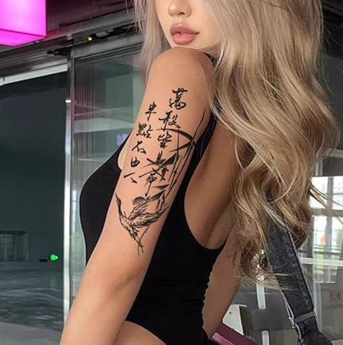 Kranichlandschaft Poesie Kräuter Temporäre Tattoo Aufkleber Gefälschte Semi-Permanent Hält 2 Wochen Dunklen Chinesischen Stil Halben Arm Wasserdicht Männer Und Frauen Kranichlandschaft Poesie Kräuter Temporäre Tattoo Aufkleber Gefälschte Semi-Permanent Hält 2 Wochen Dunklen Chinesischen Stil Halben Arm Wasserdicht Männer Und Frauen von GoDdis