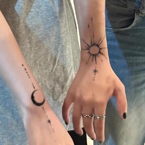 Neue Chinesische Sonne, Mond Und Sterne Paar Arm Temporäre Pflanzliche Tattoo Aufkleber Gefälschte Männer Und Frauen Im Chinesischen Stil Wasserdicht Semi-Permanent Halten 2 Wochen Neue Chinesische Sonne, Mond Und Sterne Paar Arm Temporäre Pflanzliche Tattoo Aufkleber Gefälschte Männer Und Frauen Im Chinesischen Stil Wasserdicht Semi-Permanent Halten 2 Wochen von GoDdis