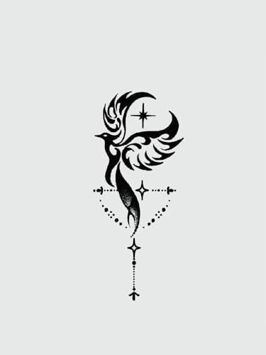 Phoenix Seal Juice Plant Ink Wasserfest Semipermanent Und 2 Wochen Haltbar Temporäre Tattoo-Aufkleber Für Männer Und Frauen Finger Brust Rücken Handgelenk von GoDdis