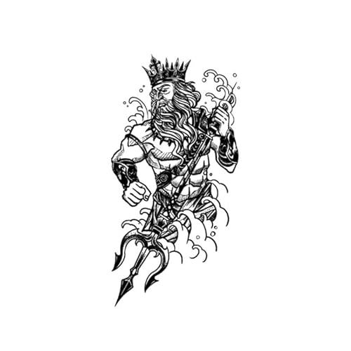 Poseidon Blumenarm Saft Pflanzentinte Wasserfest Semipermanent Und Langlebig 2 Wochen Temporärer Tattoo-Aufkleber Arm Für Männer Und Frauen von GoDdis
