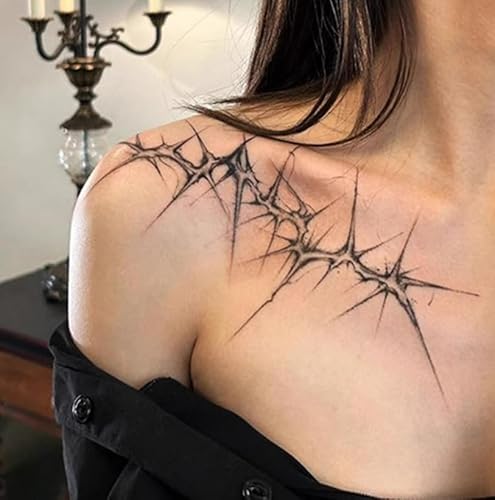 Sexy Schlüsselbein Taille Große Bild Narbenabdeckung Dorn Kräutersaft Temporäre Tattoo Aufkleber Gefälschte Männer Und Frauen Wasserdicht Semi-Permanent Hält 2 Wochen Sexy Schlüsselbein Taille Große Bild Narbenabdeckung Dorn Kräutersaft Temporäre Tattoo Aufkleber Gefälschte Männer Und Frauen Wasserdicht Semi-Permanent Hält 2 Wochen von GoDdis