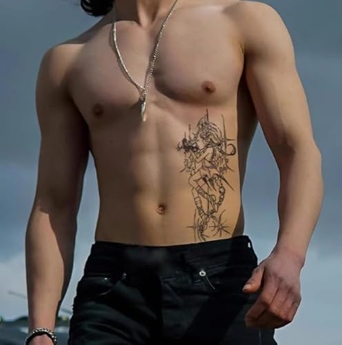 Skorpion-Blumenarm-Kräuter-Temporär-Tattoo-Aufkleber, Gefälschte Männer Und Frauen, Wasserdicht, Nicht Reflektierend, Halbpermanent, Hält 2 Wochen von GoDdis