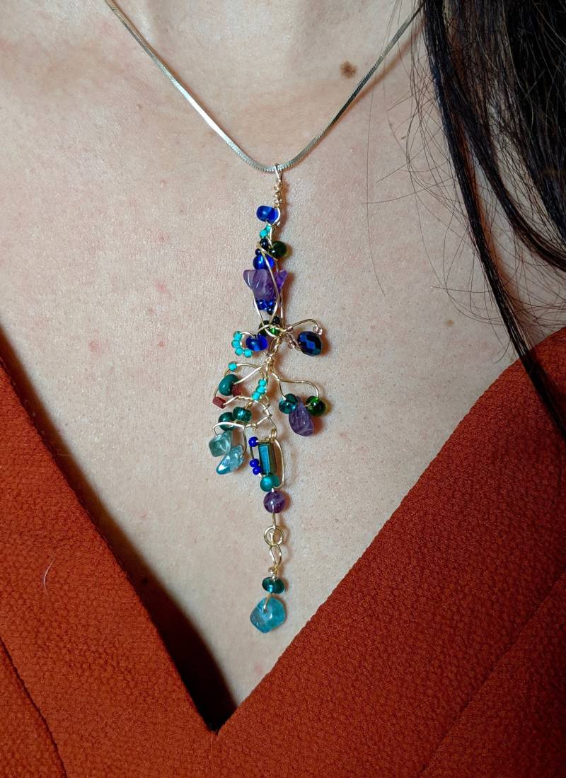 Amethyst Und Kyanit Gewickelt Anhänger Amethyst Und Kyanit Gewickelt Anhänger von GoForTheBoldBoutique