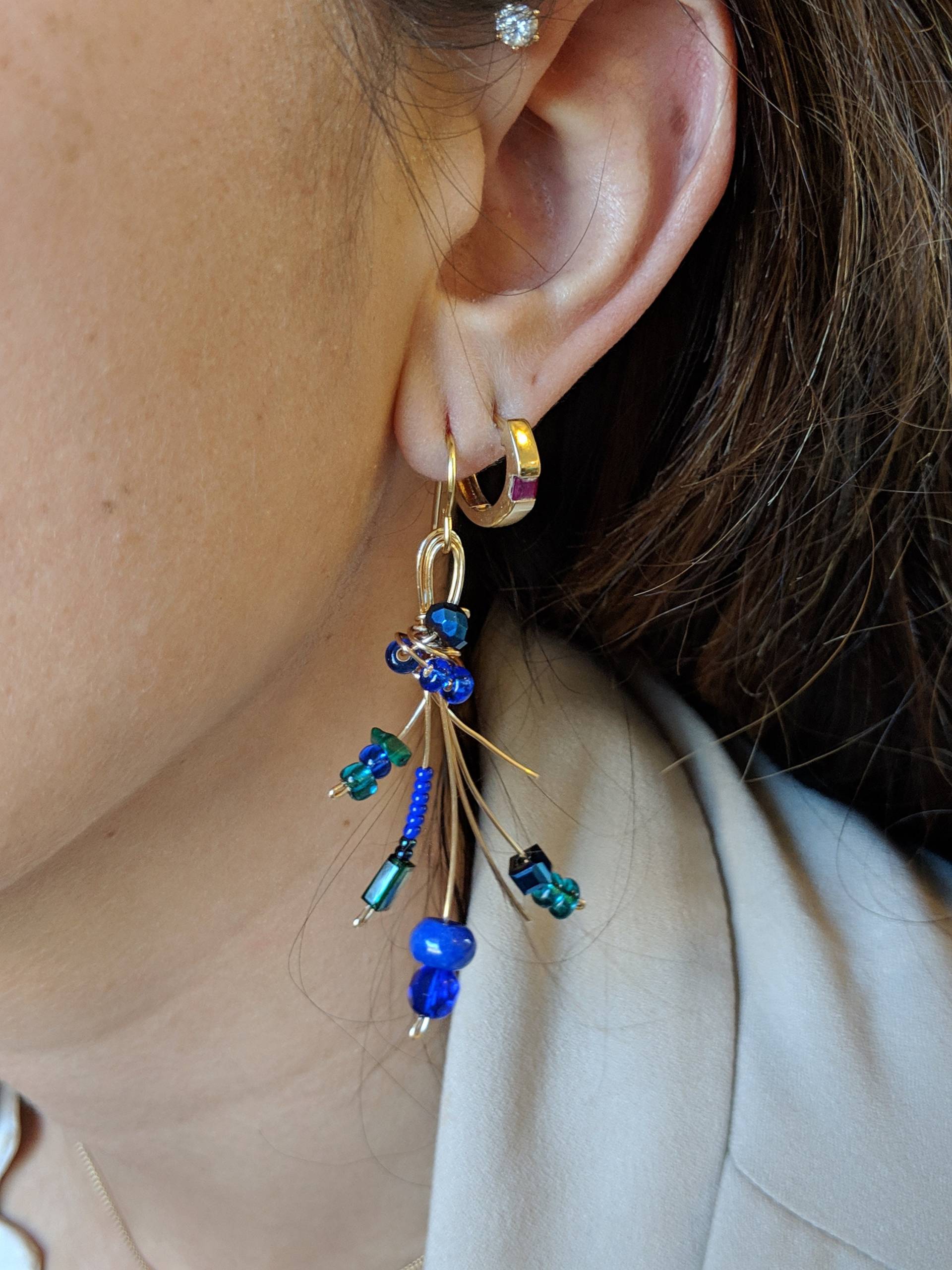 Royal Blue Und Malachit Ohrringe von GoForTheBoldBoutique