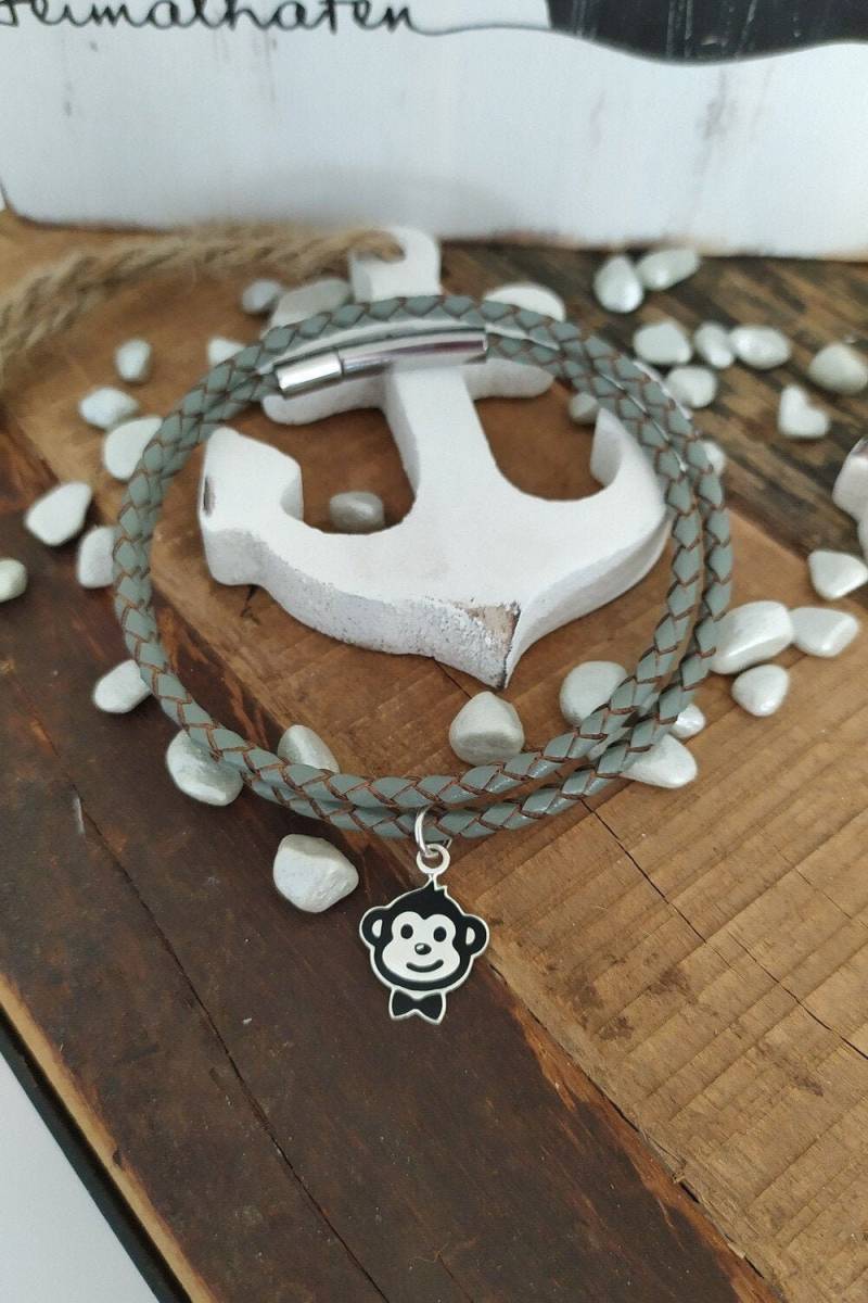 Lederarmband Men Grau Gomonkey von GoMonkeyHH