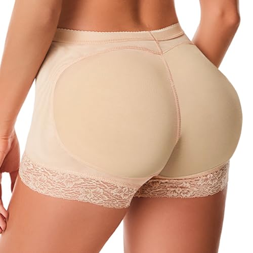 Damen Butt Lifter HöSchen HüFte, Unterhose Hip Enhancer Shapewear, HüFte Push Up Slip Po Heber, Damen Butt Lifter Po Push Up (DE/NL/SE/PL, Alphanumerisch, L, Regular, Regular, Skin Tone) von GoPaw