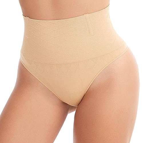 GoPaw Mieder String Damen Formslip,Damen Hohe Taille Miederslip,Thong Bauchweg,Bauch Weg Mieder String Tanga Slip,Bauchweg String,Shapewear Thong (Schwarz/Skin Tone) (S, Skin Tone) von GoPaw