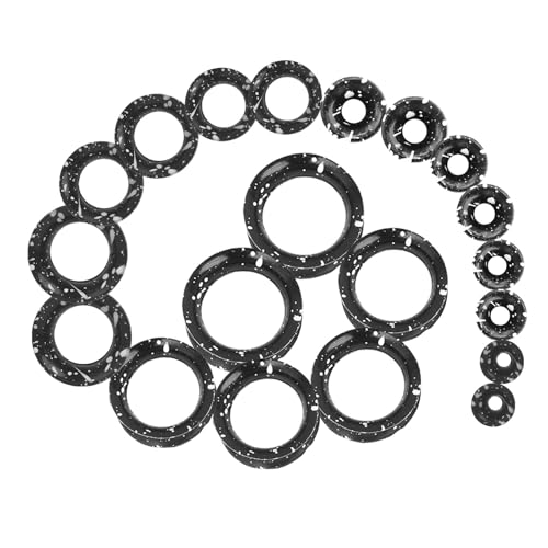 GoPaw Silikon Flesh Tunnel Ohrplug, 20 Stück Hollow Silikon Tunnel Plugs Ohrdehner Plug Flexible Stretching Expander Ohr Piercing Schmuck für Männer Frauen 4-20mm (Schwarz-Dünner) von GoPaw
