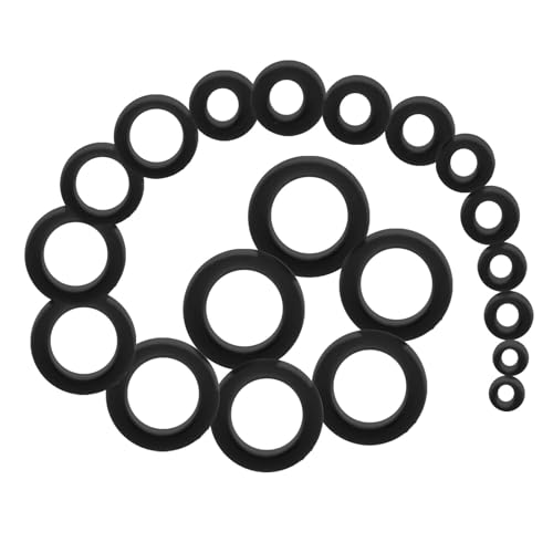 GoPaw Silikon Flesh Tunnel Ohrplug, 20 Stück Hollow Silikon Tunnel Plugs Ohrdehner Plug Flexible Stretching Expander Ohr Piercing Schmuck für Männer Frauen 4-20mm (Schwarz-Reguläres) von GoPaw