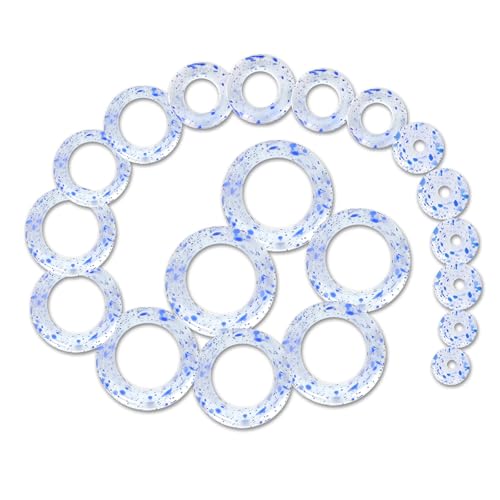 GoPaw Silikon Flesh Tunnel Ohrplug, 20 Stück Hollow Silikon Tunnel Plugs Ohrdehner Plug Flexible Stretching Expander Ohr Piercing Schmuck für Männer Frauen 4-20mm (Weiß A-Dünner) von GoPaw