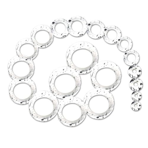 GoPaw Silikon Flesh Tunnel Ohrplug, 20 Stück Hollow Silikon Tunnel Plugs Ohrdehner Plug Flexible Stretching Expander Ohr Piercing Schmuck für Männer Frauen 4-20mm (Weiß B-Dünner) von GoPaw