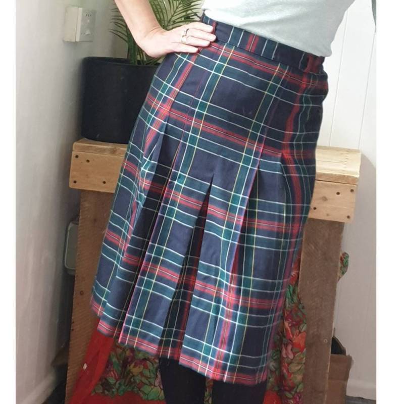 Tartan Plissierter Karorock Von Canda, C Und A von GoRetroVintage